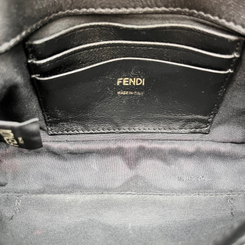 Fendi Mini Baguette Embossed FF Black