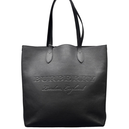 Burberry Tote Bag Grained Calfskin Black