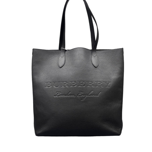 Burberry Tote Bag Grained Calfskin Black