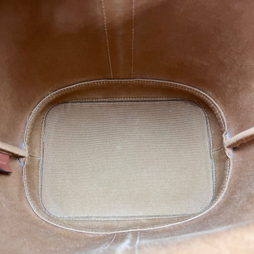 Celine Triomphe Bucket Bag Small Triomphe Brown Tan