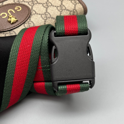 Gucci Web Neo Vintage Belt Bag GG Supreme Monogram Beige Brown Green