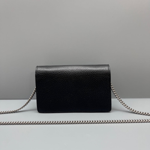 Gucci Super Mini Dionysus Grained Calfskin Black