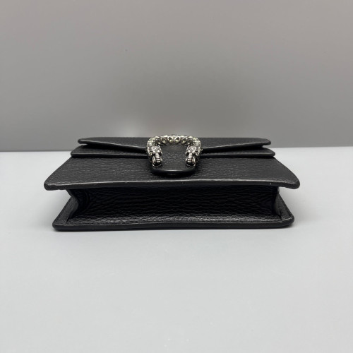 Gucci Super Mini Dionysus Grained Calfskin Black