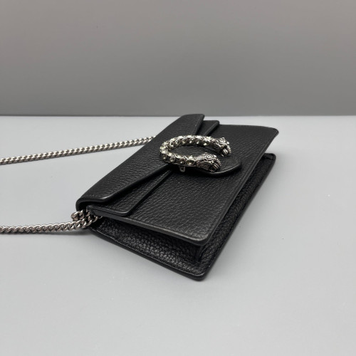 Gucci Super Mini Dionysus Grained Calfskin Black
