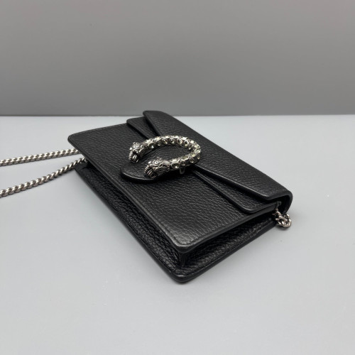 Gucci Super Mini Dionysus Grained Calfskin Black