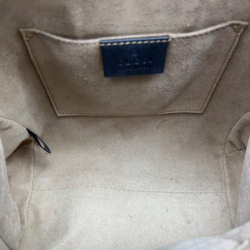 Gucci Padlock Backpack GG Supreme Monogram Black Brown