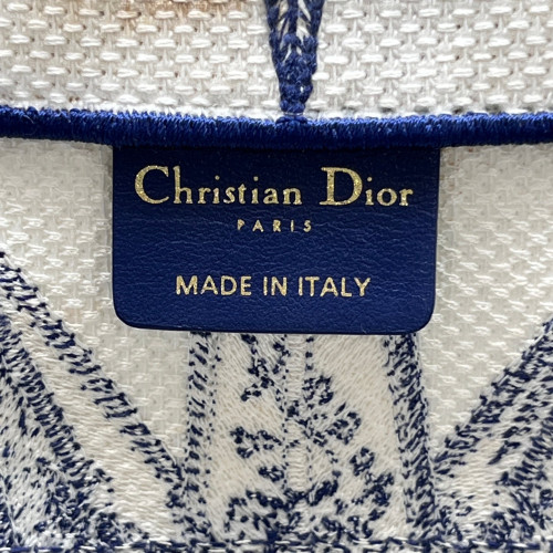 Dior Small Book Tote Canvas Navy Beige