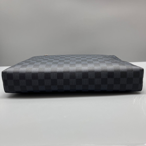 Louis Vuitton Avenue Soft Briefcase Damier Cobalt Blue Black