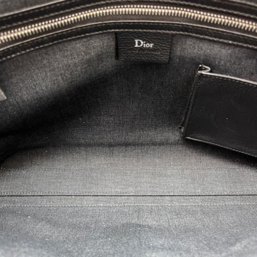 Dior Briefcase Grained Calfskin Black