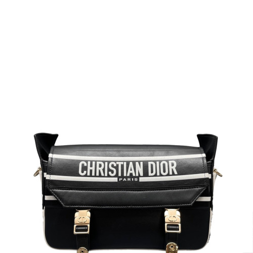 Dior Small Diorcamp Messenger Calfskin Black White