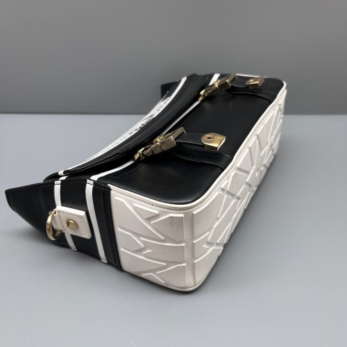 Dior Small Diorcamp Messenger Calfskin Black White