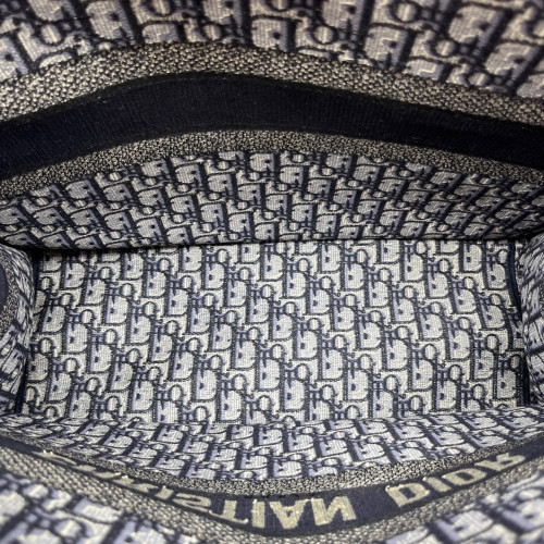 Dior Large Book Tote Canvas Beige Navy