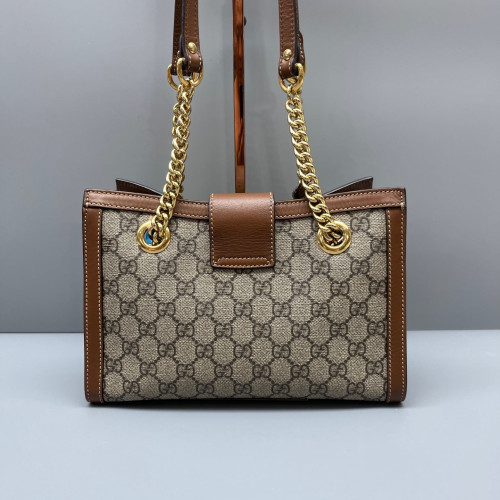 Gucci Small Padlock Tote GG Supreme Monogram Brown Beige Gucci Small Padlock Tote GG Supreme Monogram Brown Beige