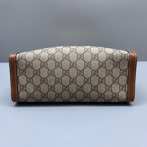 Gucci Small Padlock Tote GG Supreme Monogram Brown Beige Gucci Small Padlock Tote GG Supreme Monogram Brown Beige