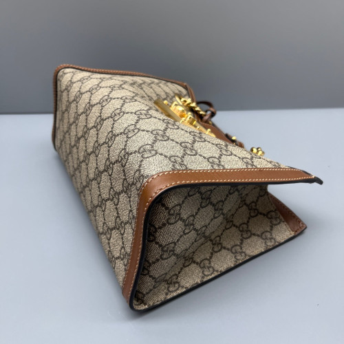 Gucci Small Padlock Tote GG Supreme Monogram Brown Beige Gucci Small Padlock Tote GG Supreme Monogram Brown Beige