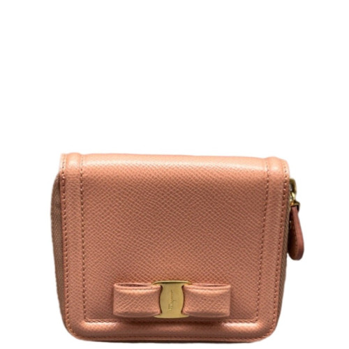 Salvatore Ferragamo Vara Bow Coin Purse Grained Calfskin Light Tan Salvatore Ferragamo Vara Bow Coin Purse Grained Calfskin Light Tan