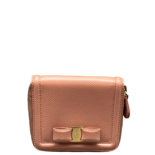 Salvatore Ferragamo Vara Bow Coin Purse Grained Calfskin Light Tan Salvatore Ferragamo Vara Bow Coin Purse Grained Calfskin Light Tan