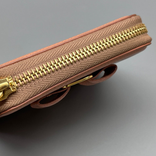 Salvatore Ferragamo Vara Bow Coin Purse Grained Calfskin Light Tan Salvatore Ferragamo Vara Bow Coin Purse Grained Calfskin Light Tan