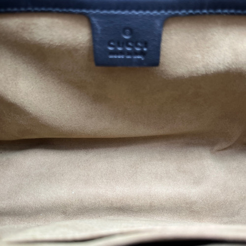 Gucci Medium Padlock Shoulder Bag GG Supreme Monogram Black Brown Gucci Medium Padlock Shoulder Bag GG Supreme Monogram Black Brown