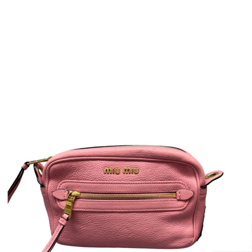 Miu Miu Shoulder Bag Grained Calfskin Pink