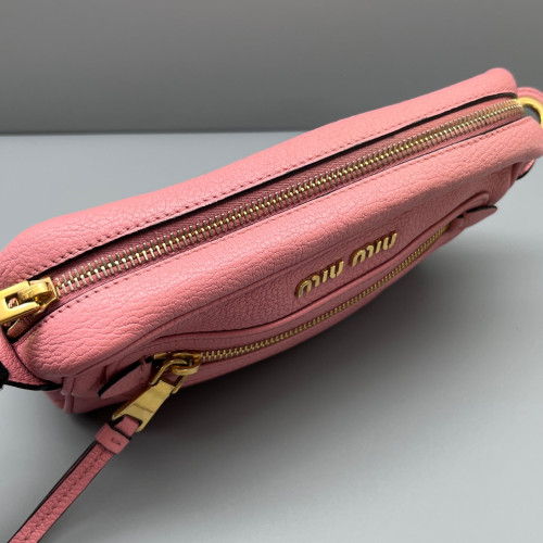 Miu Miu Shoulder Bag Grained Calfskin Pink