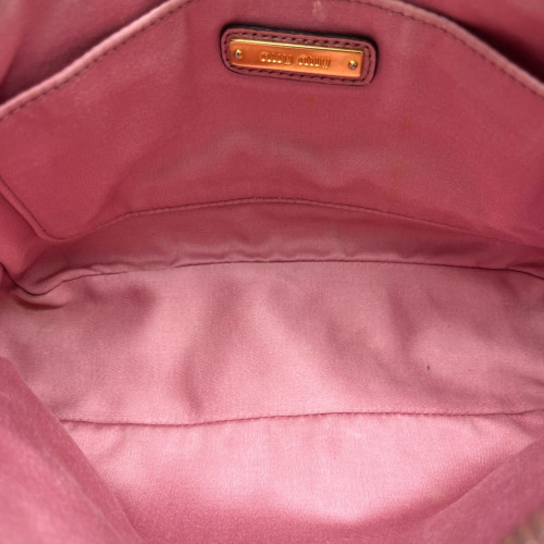 Miu Miu Shoulder Bag Grained Calfskin Pink