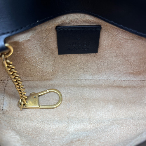 Gucci Matelasse Super Mini GG Marmont Calfskin Black Gucci Matelasse Super Mini GG Marmont Calfskin Black
