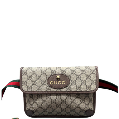 Gucci Neo Vintage Belt Bag GG Supreme Monogram Beige Brown Green