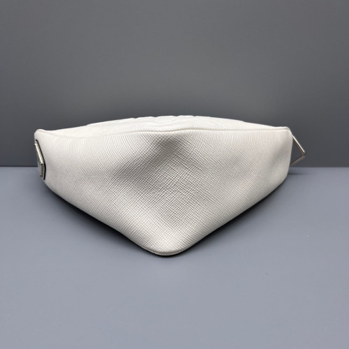 Prada Triangle Bag Saffiano Calfskin White Prada Triangle Bag Saffiano Calfskin White