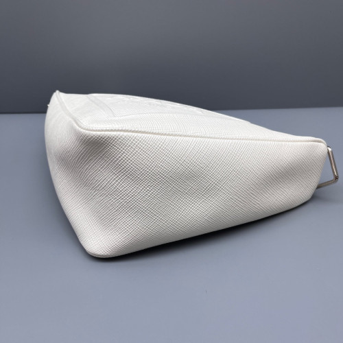 Prada Triangle Bag Saffiano Calfskin White Prada Triangle Bag Saffiano Calfskin White