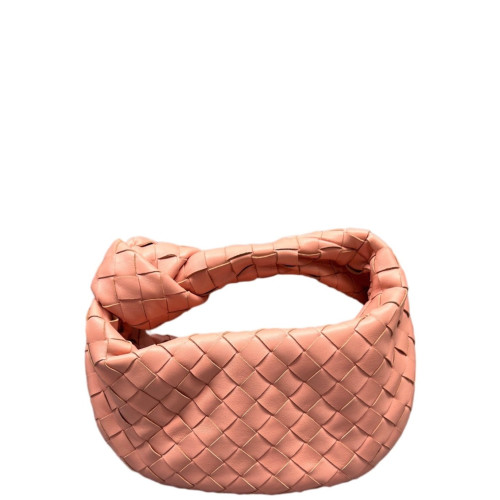 Bottega Veneta Mini Jodie Lambskin Intrecciato Nappa Light Tan