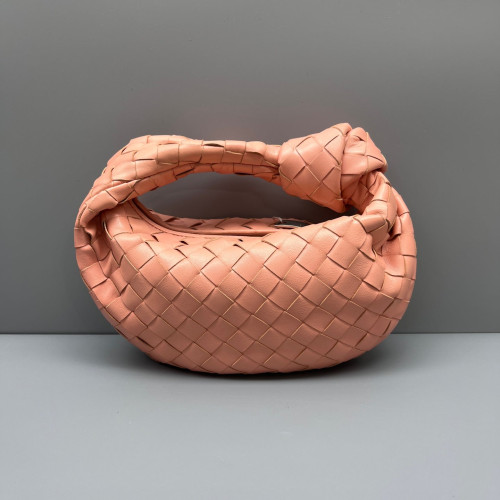 Bottega Veneta Mini Jodie Lambskin Intrecciato Nappa Light Tan