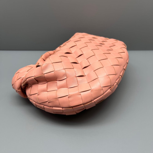 Bottega Veneta Mini Jodie Lambskin Intrecciato Nappa Light Tan