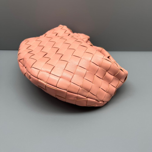 Bottega Veneta Mini Jodie Lambskin Intrecciato Nappa Light Tan