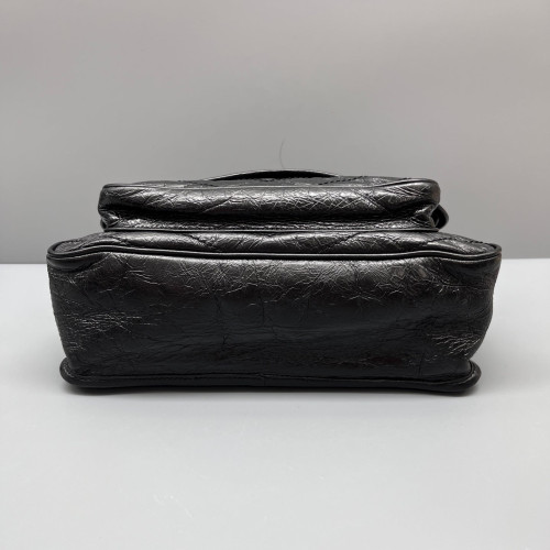 Yves Saint Laurent Medium Niki Chain Pull Up Leather Black