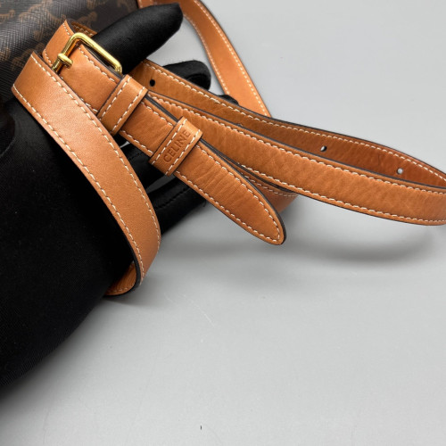 Celine Teen Triomphe Shoulder Bag Triomphe Brown Black