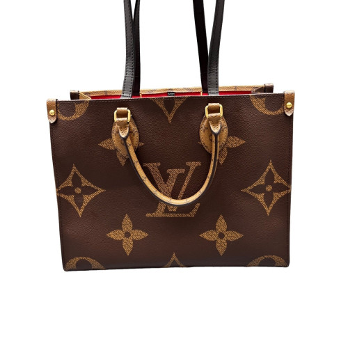 Louis Vuitton Onthego MM Monogram Reverse Monogram Giant Brown