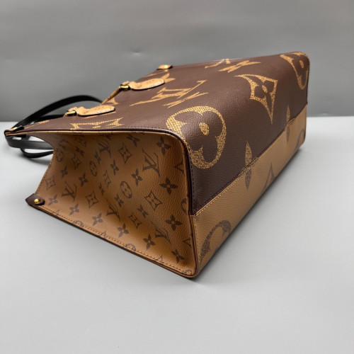 Louis Vuitton Onthego MM Monogram Reverse Monogram Giant Brown