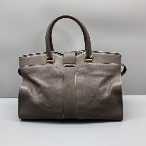 Yves Saint Laurent Medium Cabas Chyc Calfskin Dark Grey