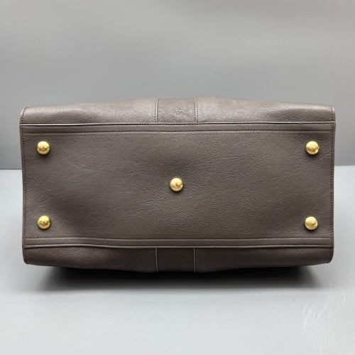 Yves Saint Laurent Medium Cabas Chyc Calfskin Dark Grey