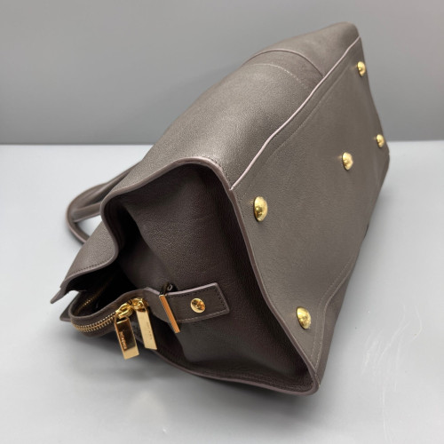 Yves Saint Laurent Medium Cabas Chyc Calfskin Dark Grey