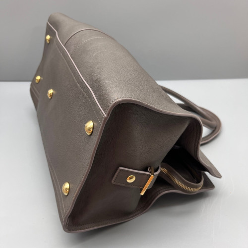 Yves Saint Laurent Medium Cabas Chyc Calfskin Dark Grey