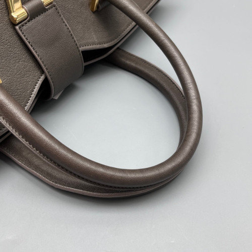 Yves Saint Laurent Medium Cabas Chyc Calfskin Dark Grey