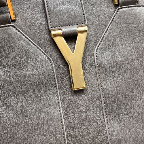 Yves Saint Laurent Medium Cabas Chyc Calfskin Dark Grey