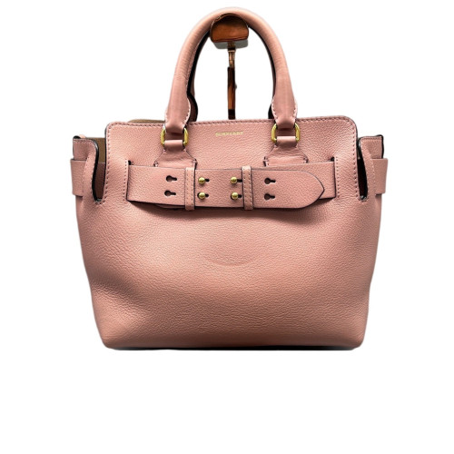 Burberry Small Belt Tote Grained Calfskin Pink