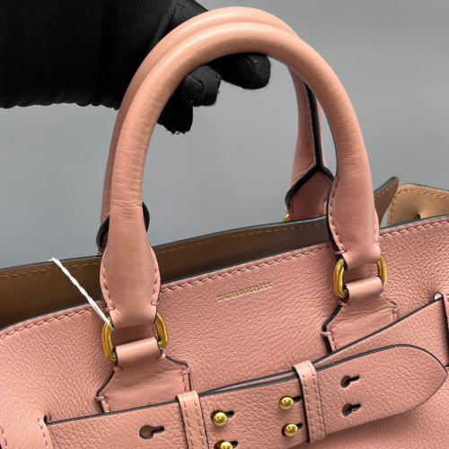 Burberry Small Belt Tote Grained Calfskin Pink