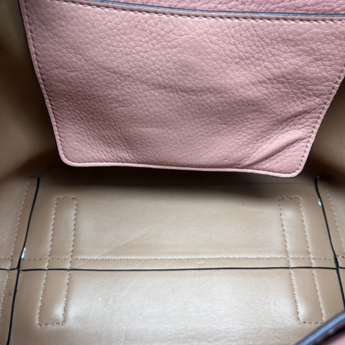 Burberry Small Belt Tote Grained Calfskin Pink