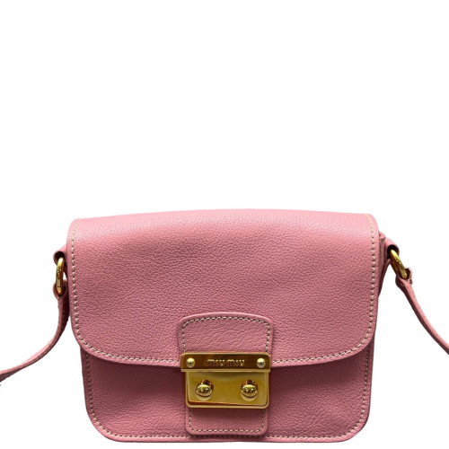Miu Miu Messenger Grained Calfskin Pink