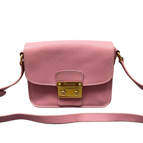 Miu Miu Messenger Grained Calfskin Pink