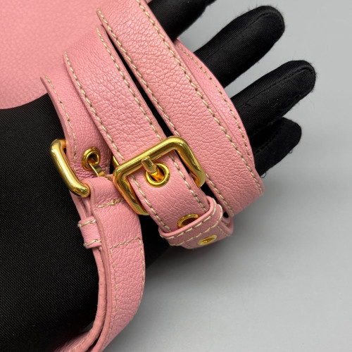 Miu Miu Messenger Grained Calfskin Pink